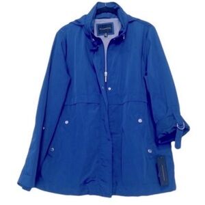 NEW Weatherproof Anorak Jacket Hooded Utility Rain Resistant Admiral Blue Size L